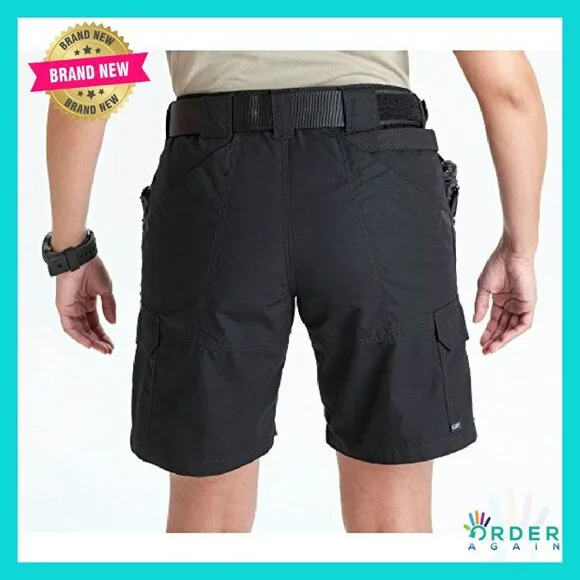 Tactical Ripstop Cargo Shorts Adjustable Waist Gusseted Crotch Utility Work